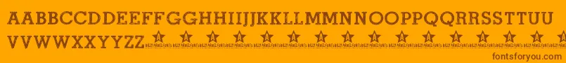 ROADMOVIE TRIAL    Font – Brown Fonts on Orange Background