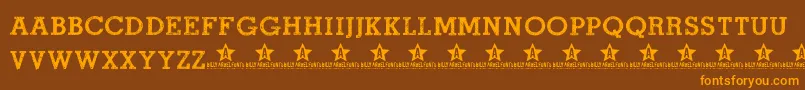 ROADMOVIE TRIAL    Font – Orange Fonts on Brown Background