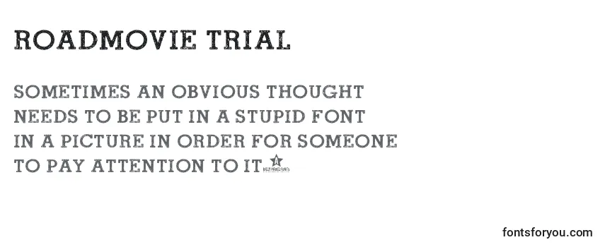 Review of the ROADMOVIE TRIAL    Font