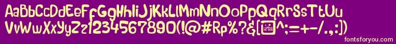 Roadshow IAIC 2013 Font – Yellow Fonts on Purple Background