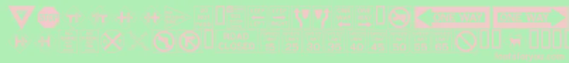 Más sobre la fuente ROADSIGN fuente ROADSIGN – Fuentes Rosadas Sobre Fondo Verde