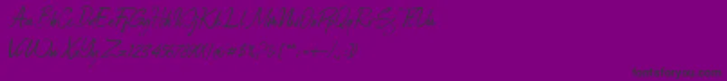 Шрифт Roadsouth demo – чёрные шрифты на фиолетовом фоне