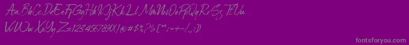 Roadsouth demo-Schriftart – Graue Schriften auf violettem Hintergrund