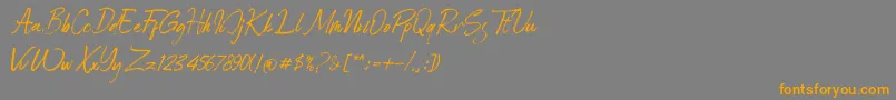 Roadsouth demo Font – Orange Fonts on Gray Background