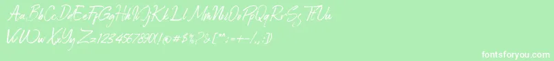 Roadsouth demo Font – White Fonts on Green Background