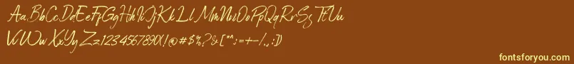 Roadsouth demo Font – Yellow Fonts on Brown Background