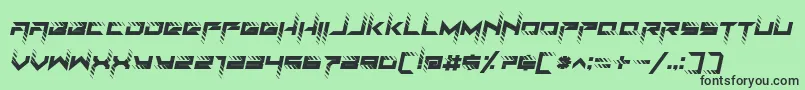 RoadTest Italic Font – Black Fonts on Green Background