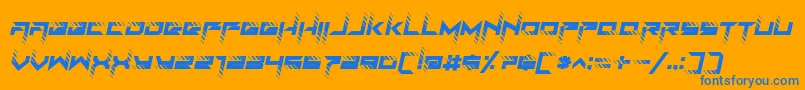 RoadTest Italic Font – Blue Fonts on Orange Background