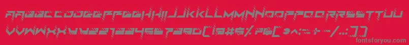 Шрифт RoadTest Italic – серые шрифты на красном фоне