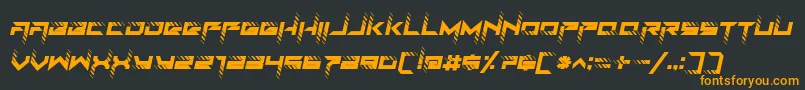 RoadTest Italic Font – Orange Fonts on Black Background