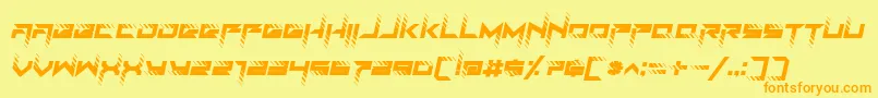 RoadTest Italic Font – Orange Fonts on Yellow Background