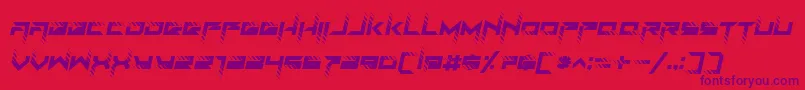 RoadTest Italic Font – Purple Fonts on Red Background
