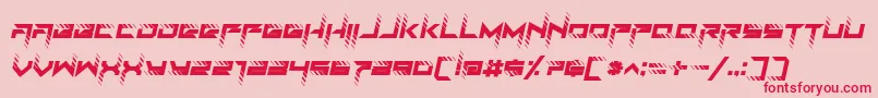 Шрифт RoadTest Italic – красные шрифты на розовом фоне