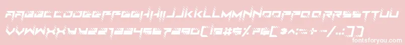 フォントRoadTest Italic – ピンクの背景に白い文字