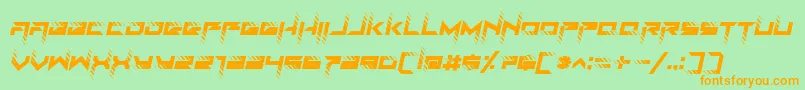 RoadTest Italic Font – Orange Fonts on Green Background