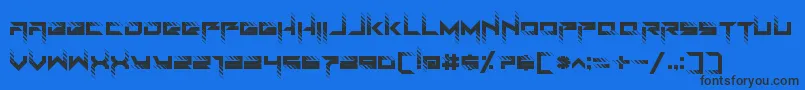 RoadTest Font – Black Fonts on Blue Background