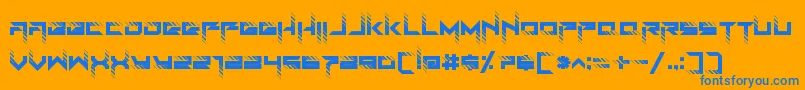 RoadTest Font – Blue Fonts on Orange Background