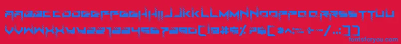 RoadTest Font – Blue Fonts on Red Background