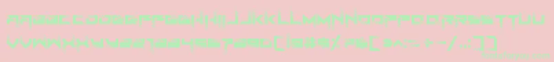 RoadTest Font – Green Fonts on Pink Background