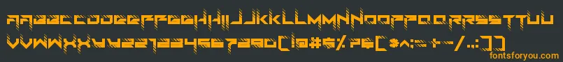 RoadTest Font – Orange Fonts on Black Background