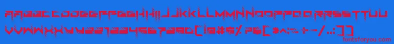 RoadTest Font – Red Fonts on Blue Background