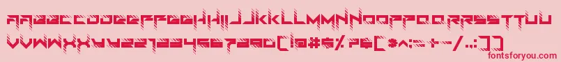 RoadTest Font – Red Fonts on Pink Background