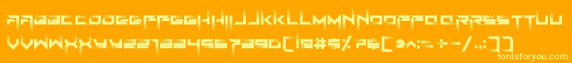 RoadTest Font – Yellow Fonts on Orange Background