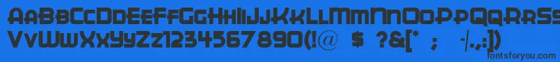 Cuppajoe Font – Black Fonts on Blue Background