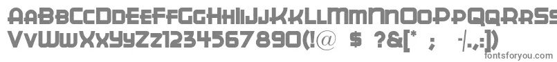 フォントCuppajoe – 白い背景に灰色の文字