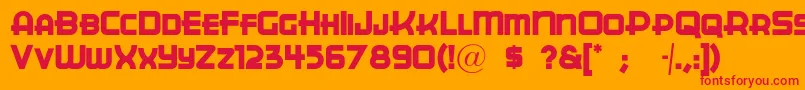 Cuppajoe Font – Red Fonts on Orange Background