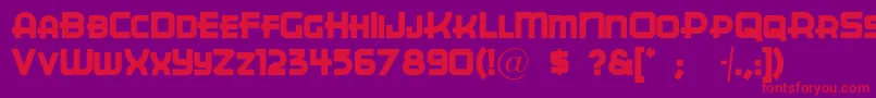 Cuppajoe Font – Red Fonts on Purple Background