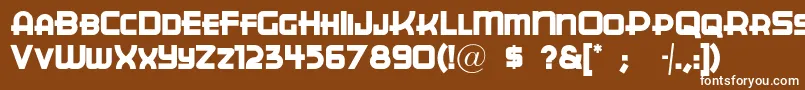 Czcionka Cuppajoe – białe czcionki na brązowym tle