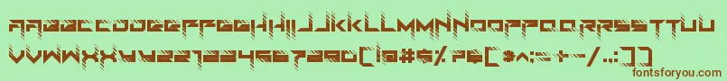 Шрифт RoadTest – коричневые шрифты на зелёном фоне