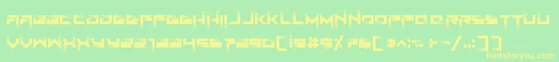 RoadTest Font – Yellow Fonts on Green Background