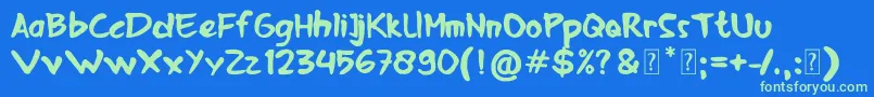 Roar Bold Font – Green Fonts on Blue Background