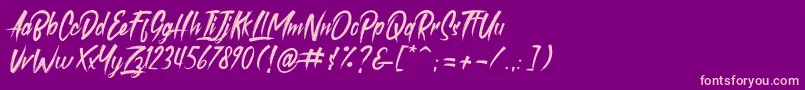 roastink demo Font – Pink Fonts on Purple Background