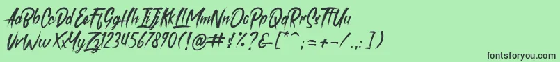 roastink demo Font – Black Fonts on Green Background