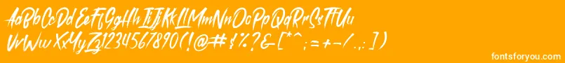 roastink demo Font – White Fonts on Orange Background
