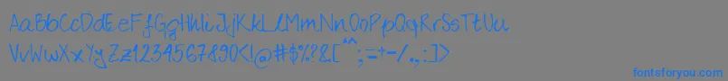 フォントROBER    – 灰色の背景に青い文字