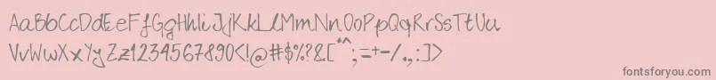 フォントROBER    – ピンクの背景に灰色の文字