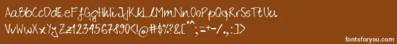 フォントROBER    – 茶色の背景に白い文字