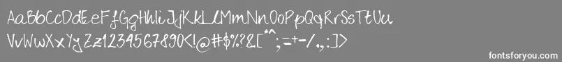 フォントROBER    – 灰色の背景に白い文字