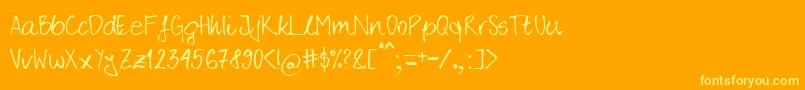 ROBER    Font – Yellow Fonts on Orange Background