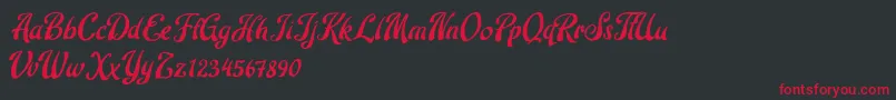 Robert Barack Font – Red Fonts on Black Background