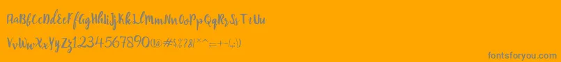 Robert-Schriftart – Graue Schriften auf orangefarbenem Hintergrund