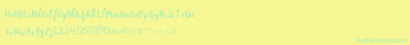 Weitere Informationen zur Robert-Schriftart Robert-Schriftart – Grüne Schriften auf gelbem Hintergrund