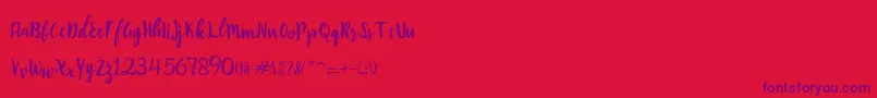 Robert Font – Purple Fonts on Red Background