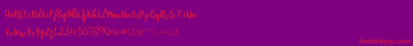 Robert Font – Red Fonts on Purple Background