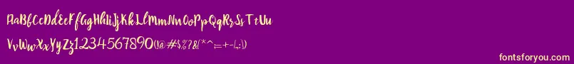 Robert Font – Yellow Fonts on Purple Background