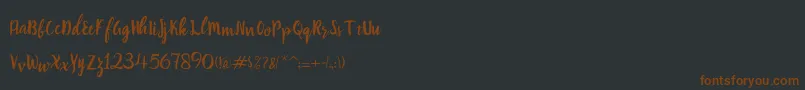 Robert Font – Brown Fonts on Black Background